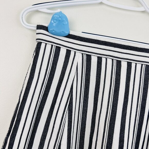 🎉Clearance🎉Loft Black & White Striped Cotton Lined Flowy Skirt ~ Size 2 - Picture 2 of 8
